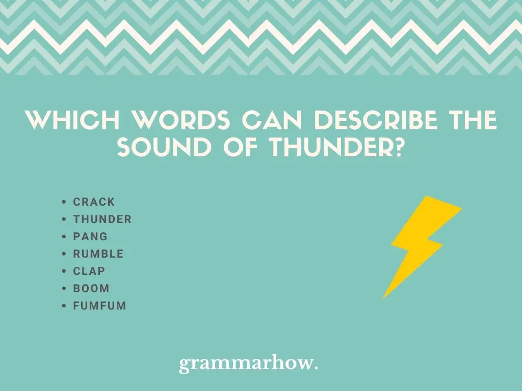 thunder sounds words