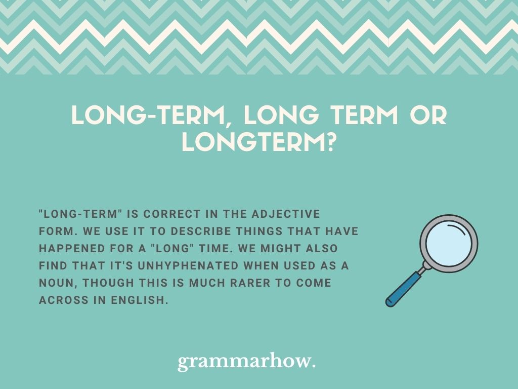 Long-term, Long term or Longterm?