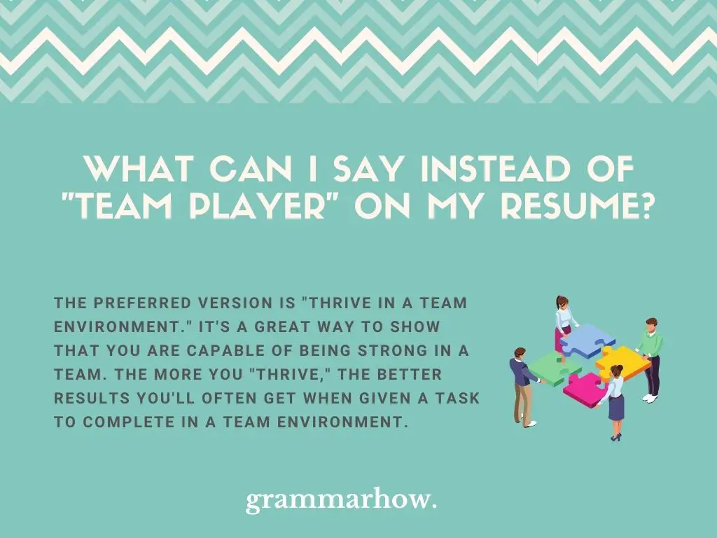 Best Synonyms For Team Player On Your Resume