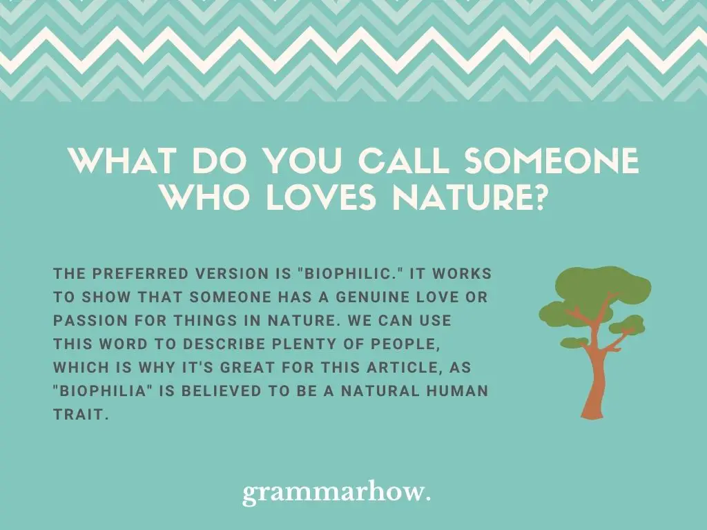 Best Words For Someone Who Loves Nature