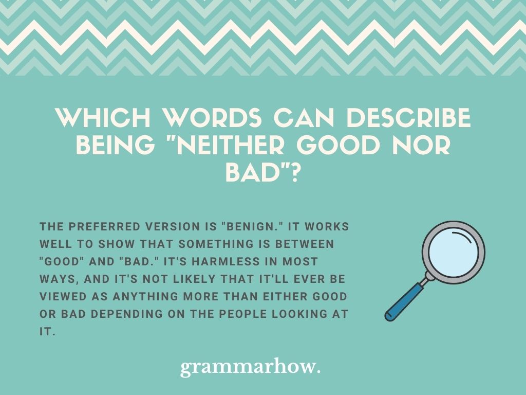 10 Best Words Meaning Neither Good Nor Bad 