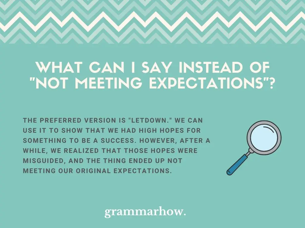 Better Ways To Say “Not Meeting Expectations”