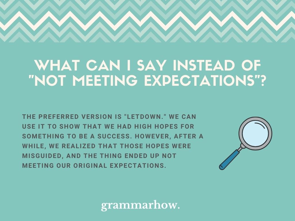 10 Better Ways To Say Not Meeting Expectations 