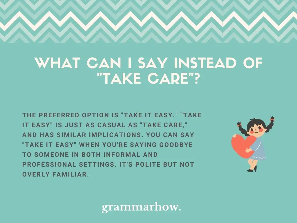 Better Ways To Say Take Care