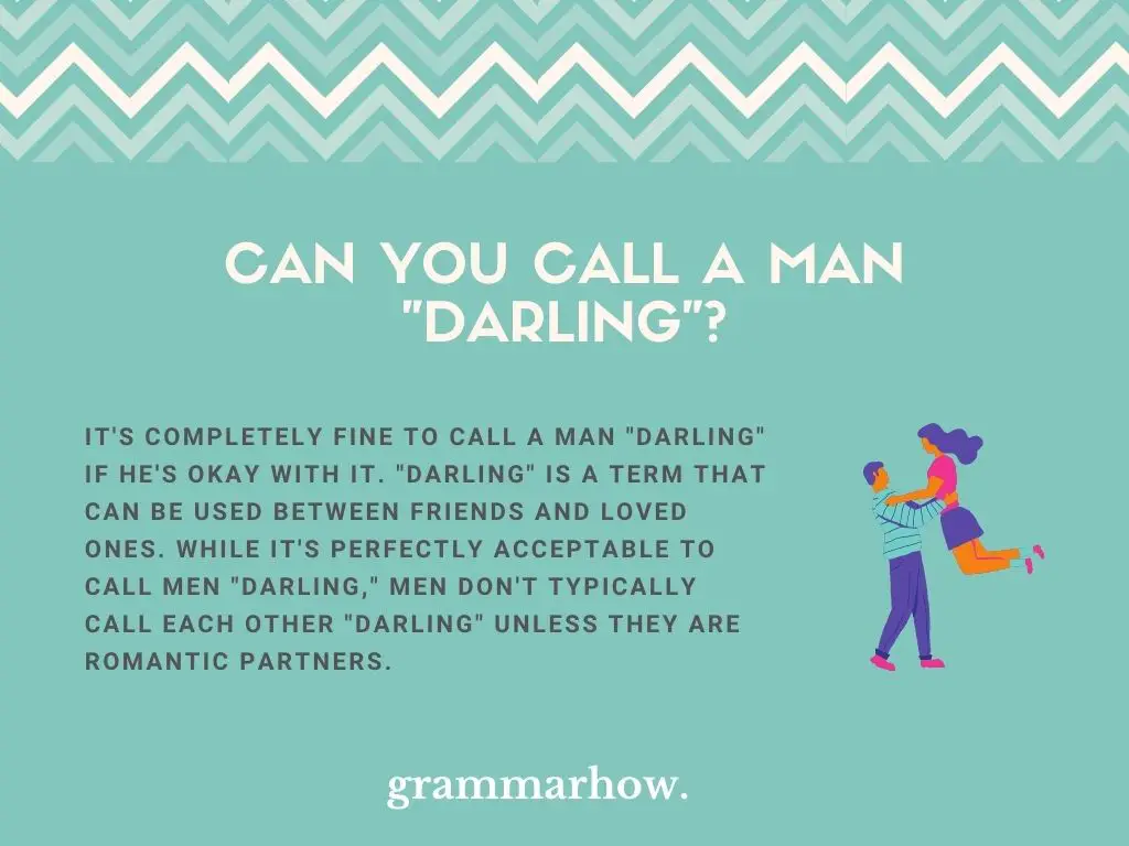 Can You Call A Man Darling