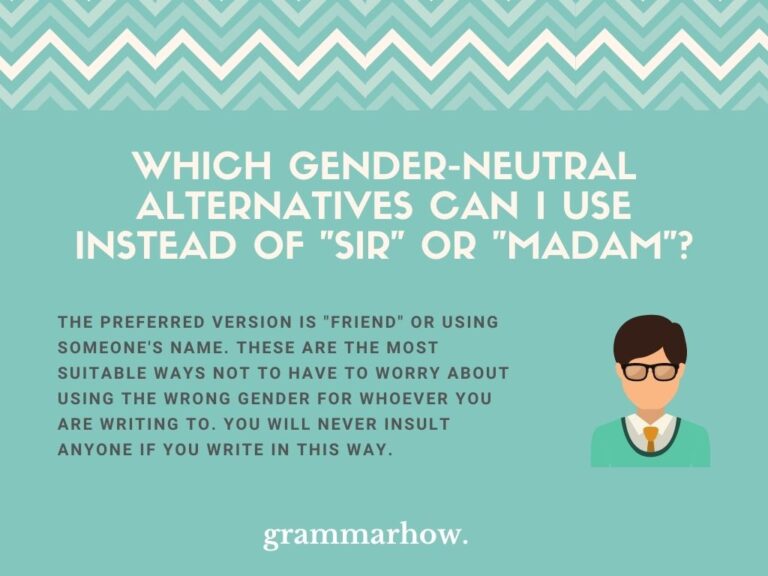 Gender Neutral Alternative To Sir Or Madam