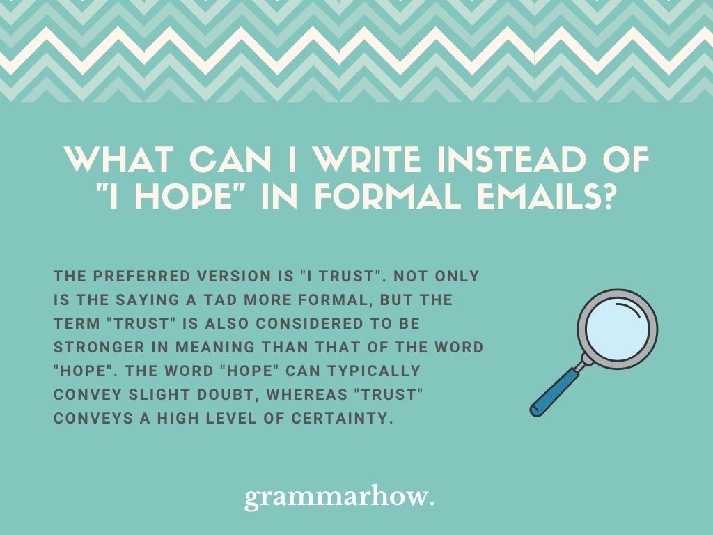 10 Other Ways To Say I Hope In Formal Emails