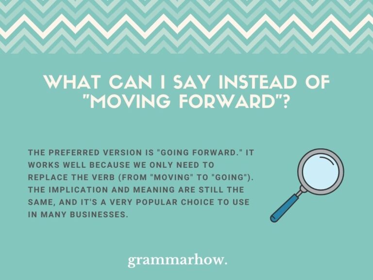 What Are Other Words For Moving Forward