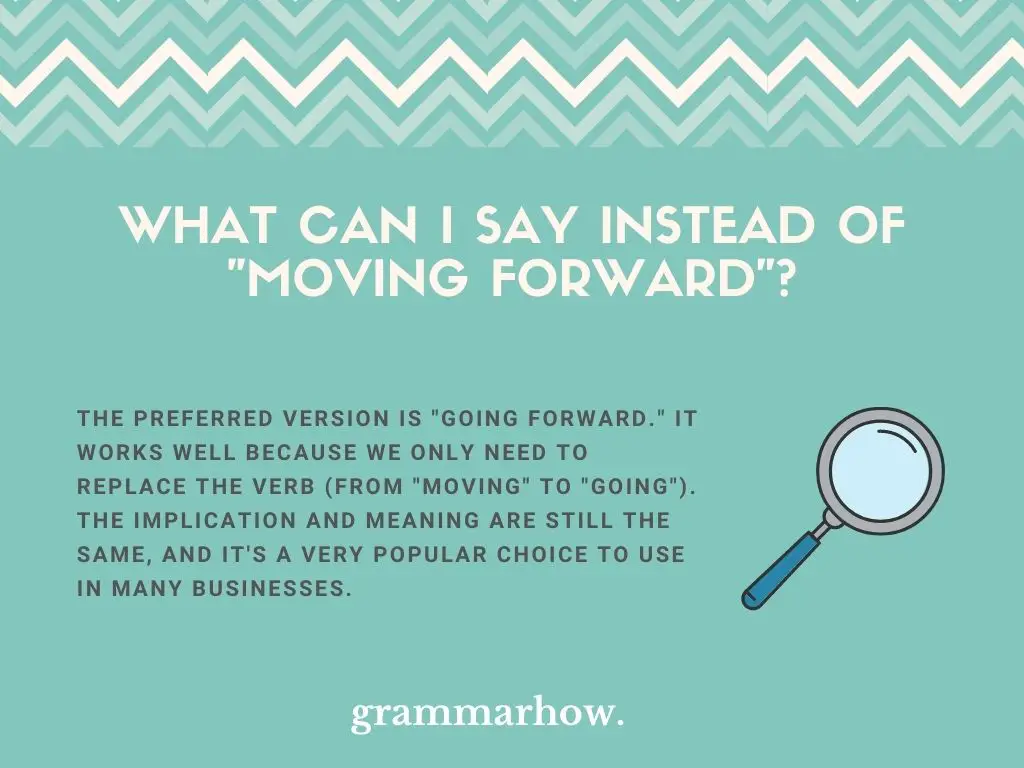 Other Words For Moving Forward