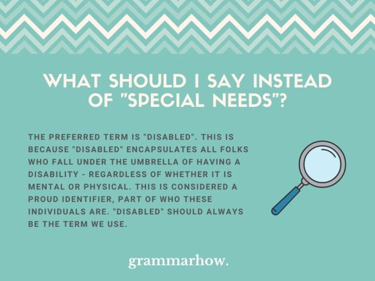 What S Another Word For Special Needs