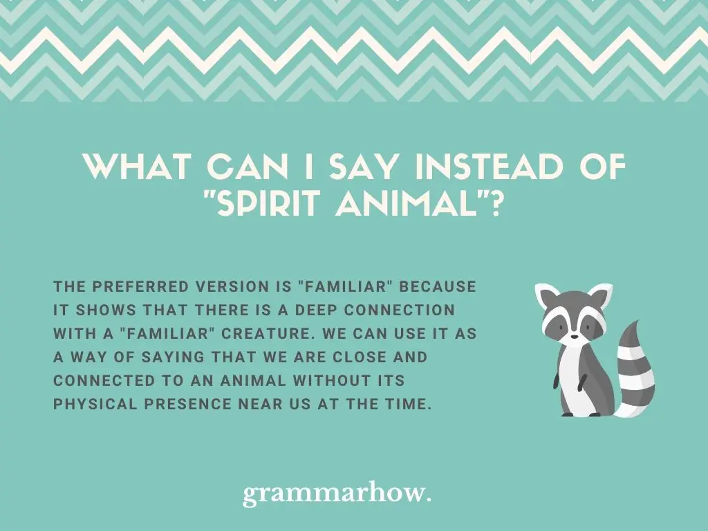 Things To Say Instead Of Spirit Animal