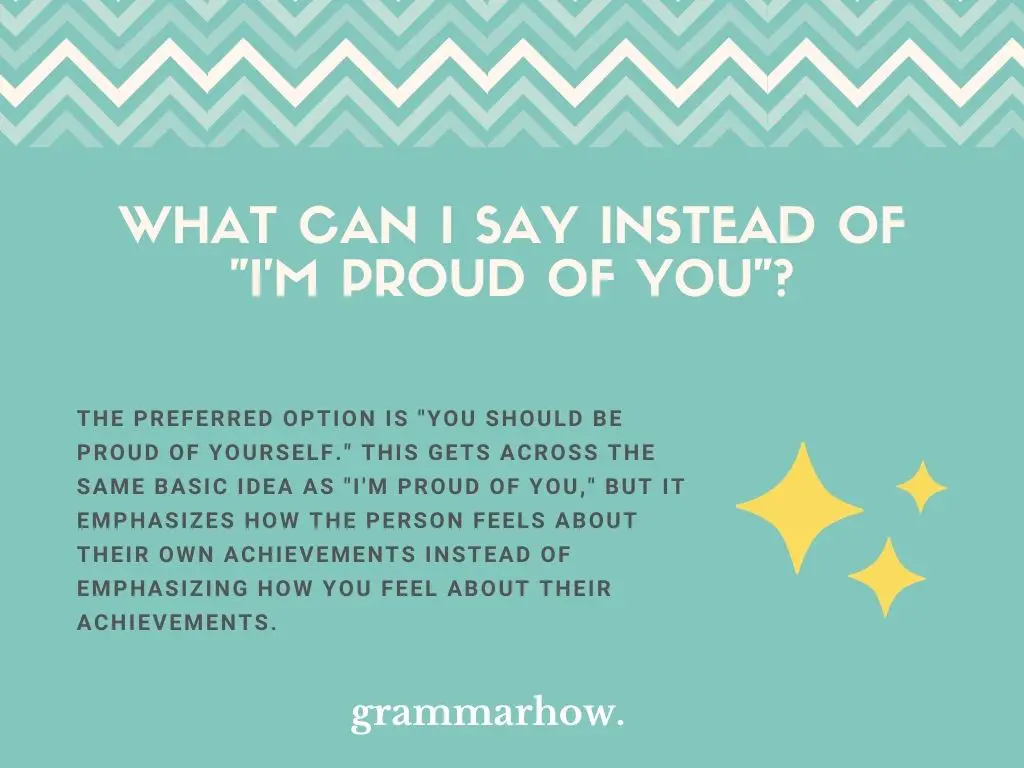 Ways To Say I'm Proud Of You