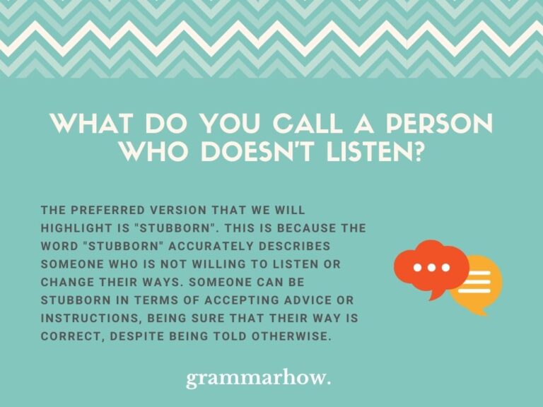 10 Words For A Person Who Doesn't Listen