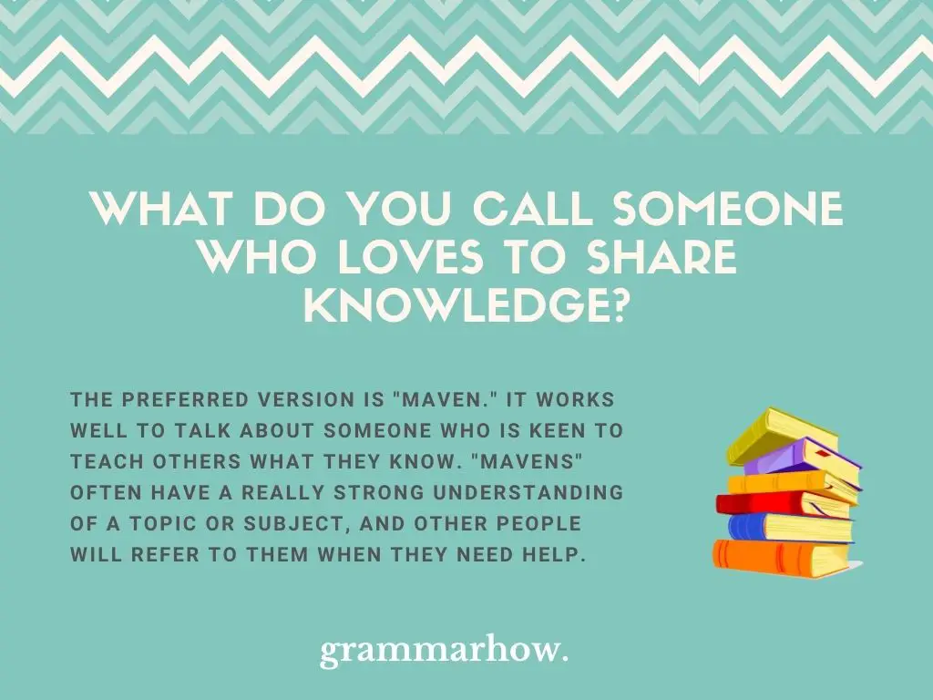 Words For A Person Who Loves To Share Knowledge