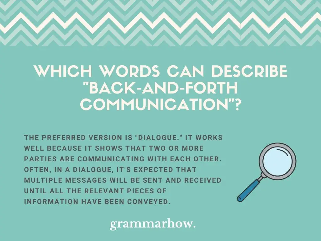 Words For “Back-and-Forth Communication”
