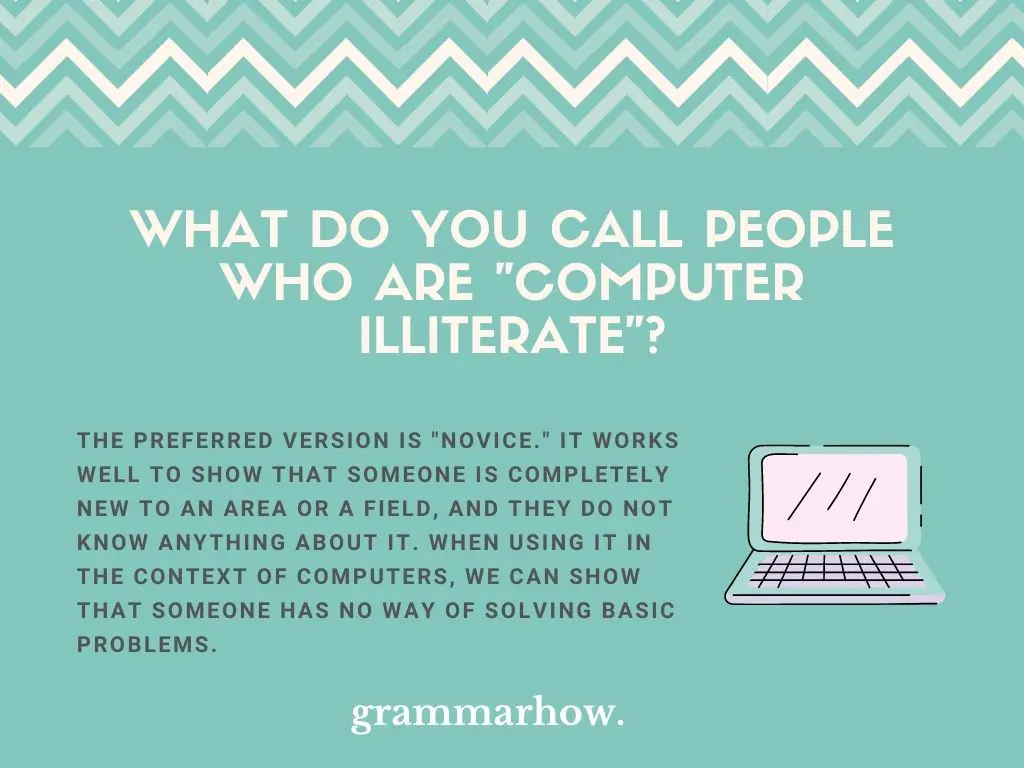 computer illiterate synonym