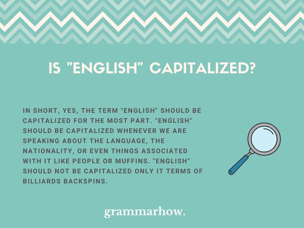 Is The Word English Capitalized