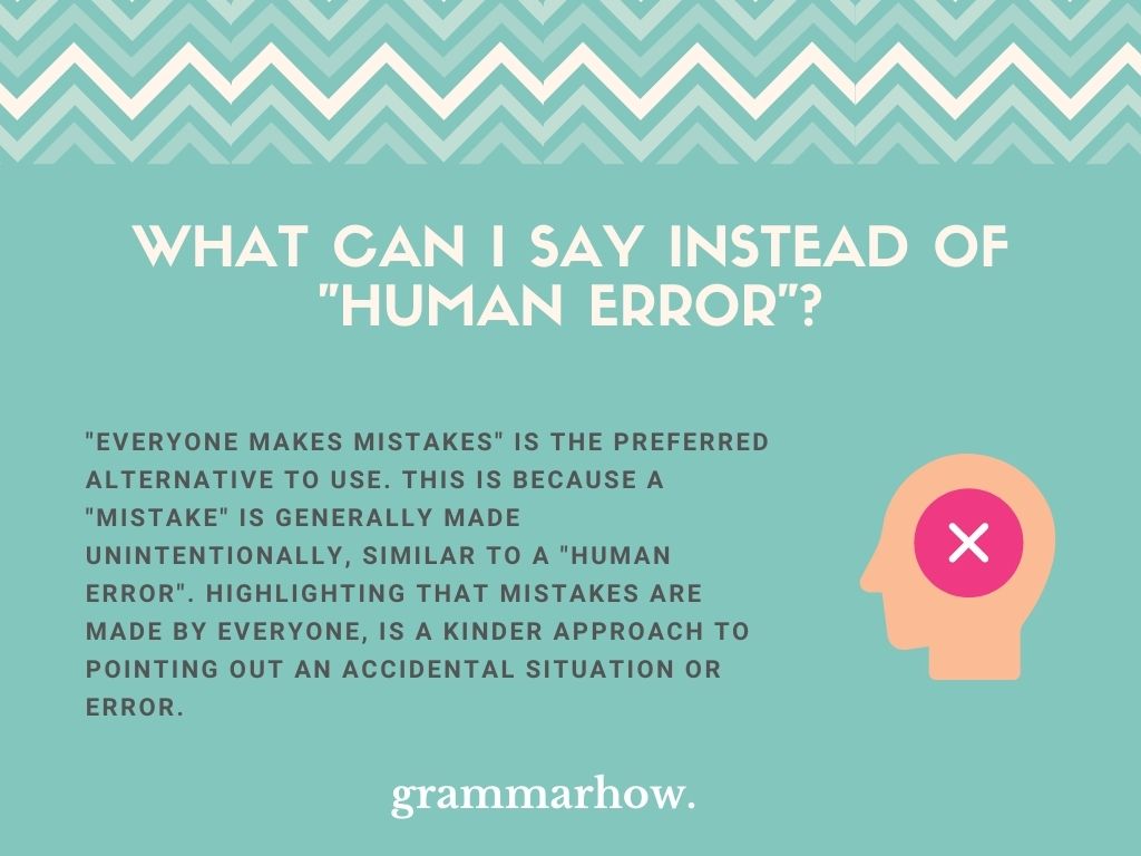 10 Other Ways Of Saying Human Error 