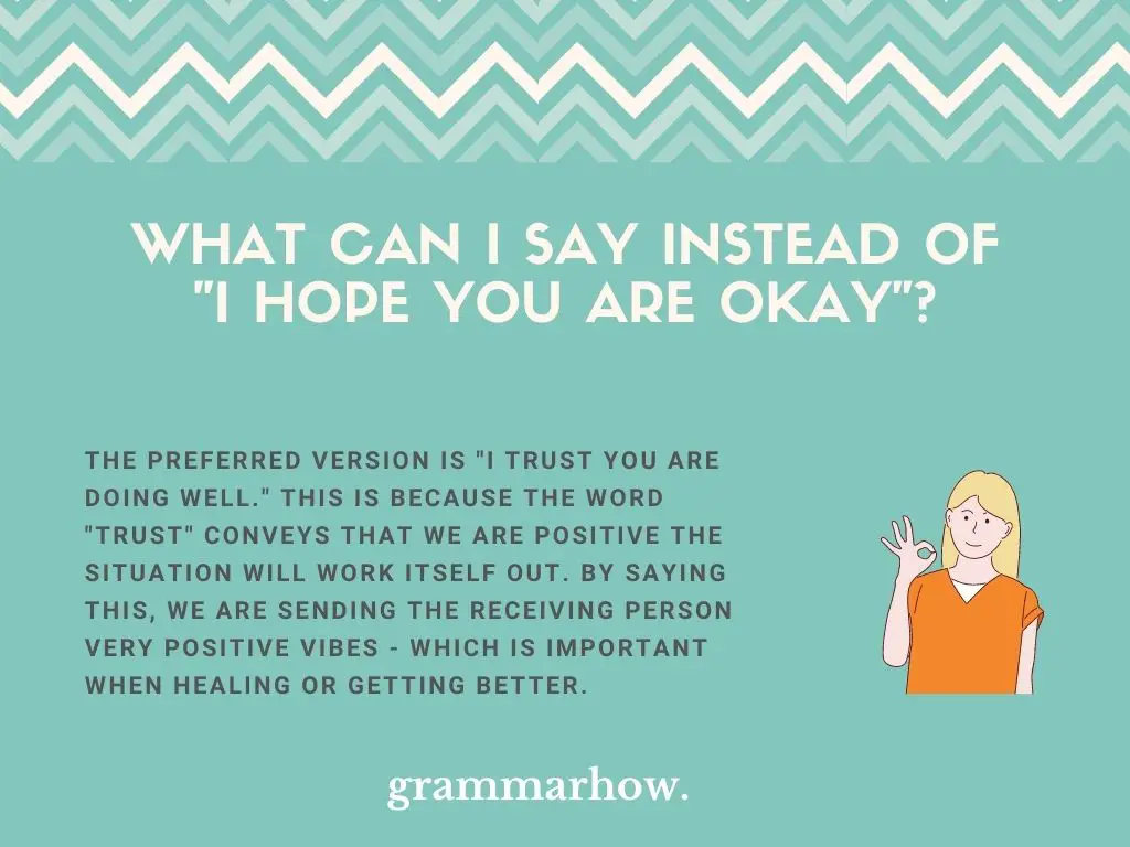 other ways to say i hope you are okay