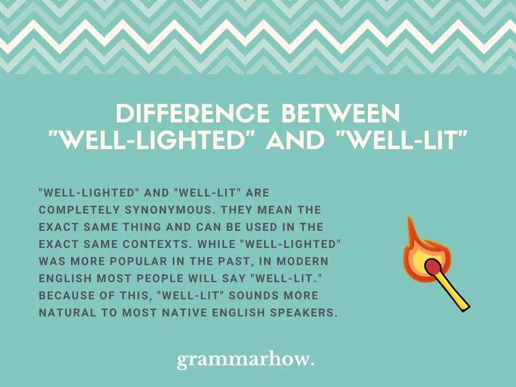 well-lighted vs well-lit