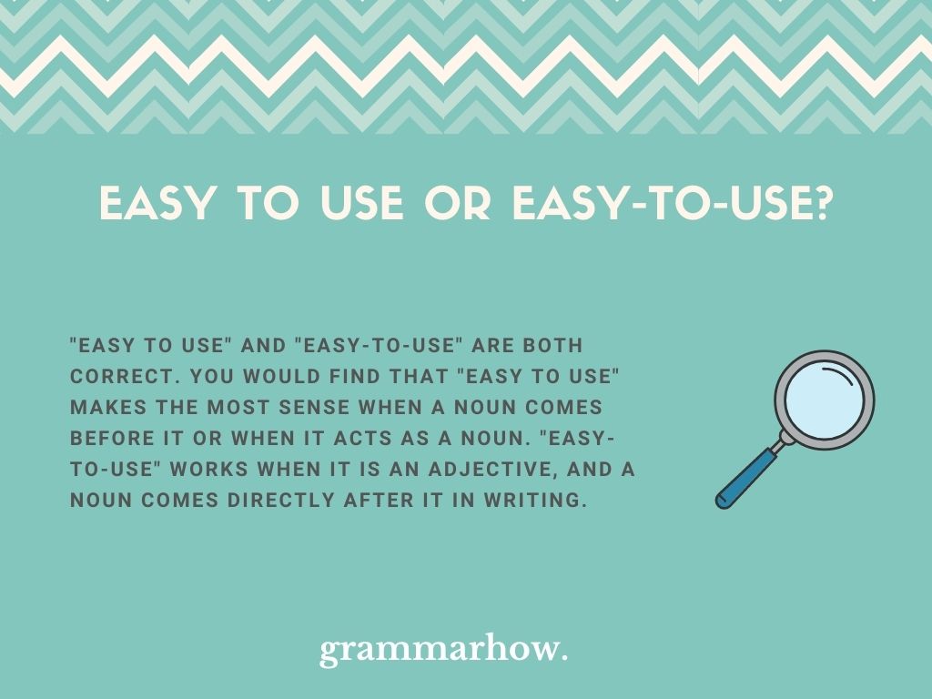 Easy to use or Easytouse? (Helpful Examples)