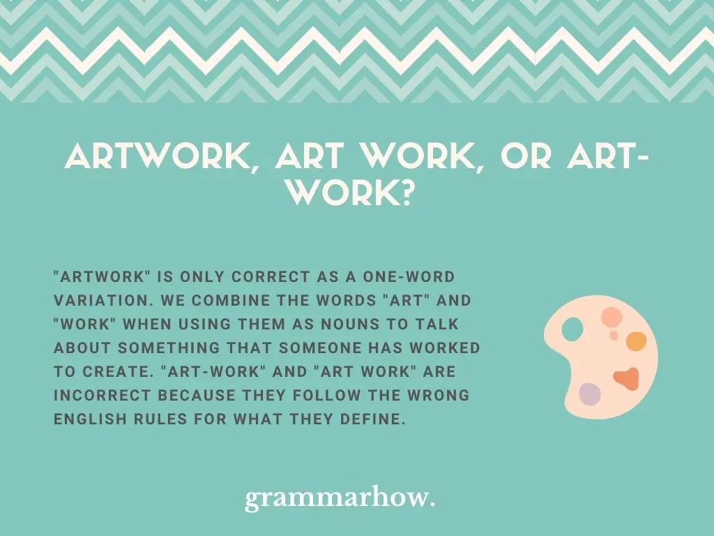 Artwork, Art work, or Art-work? 