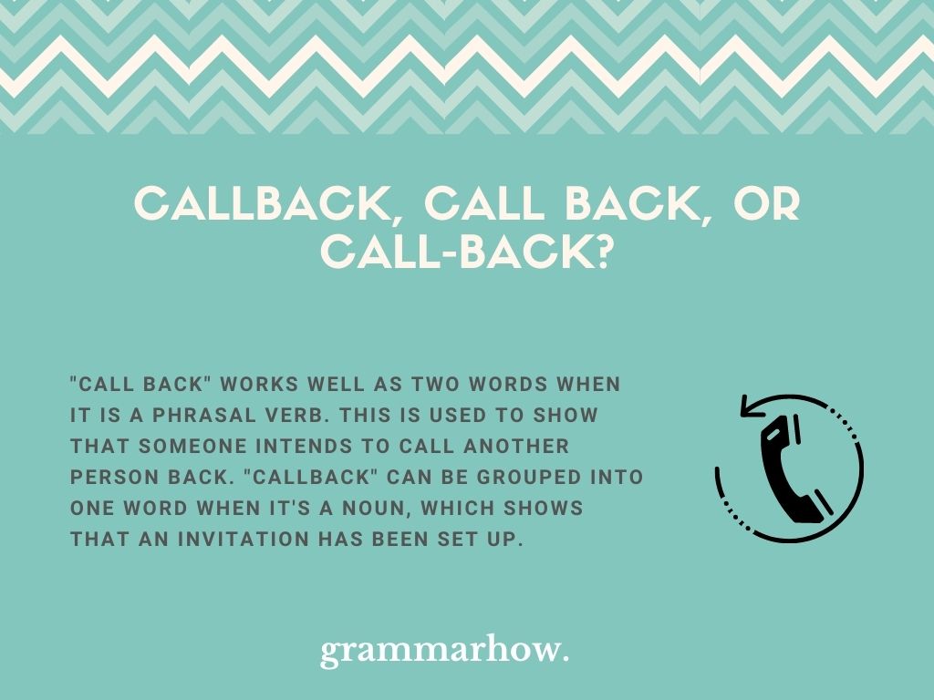 Callback Call Back Or Call back Helpful Examples 