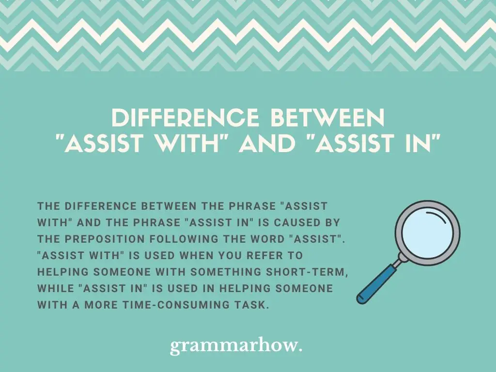“Assist With” or “Assist In