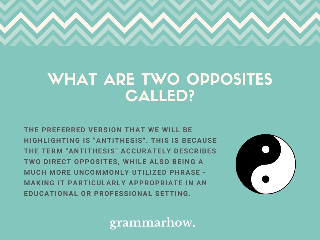 Best Words For Two Opposites