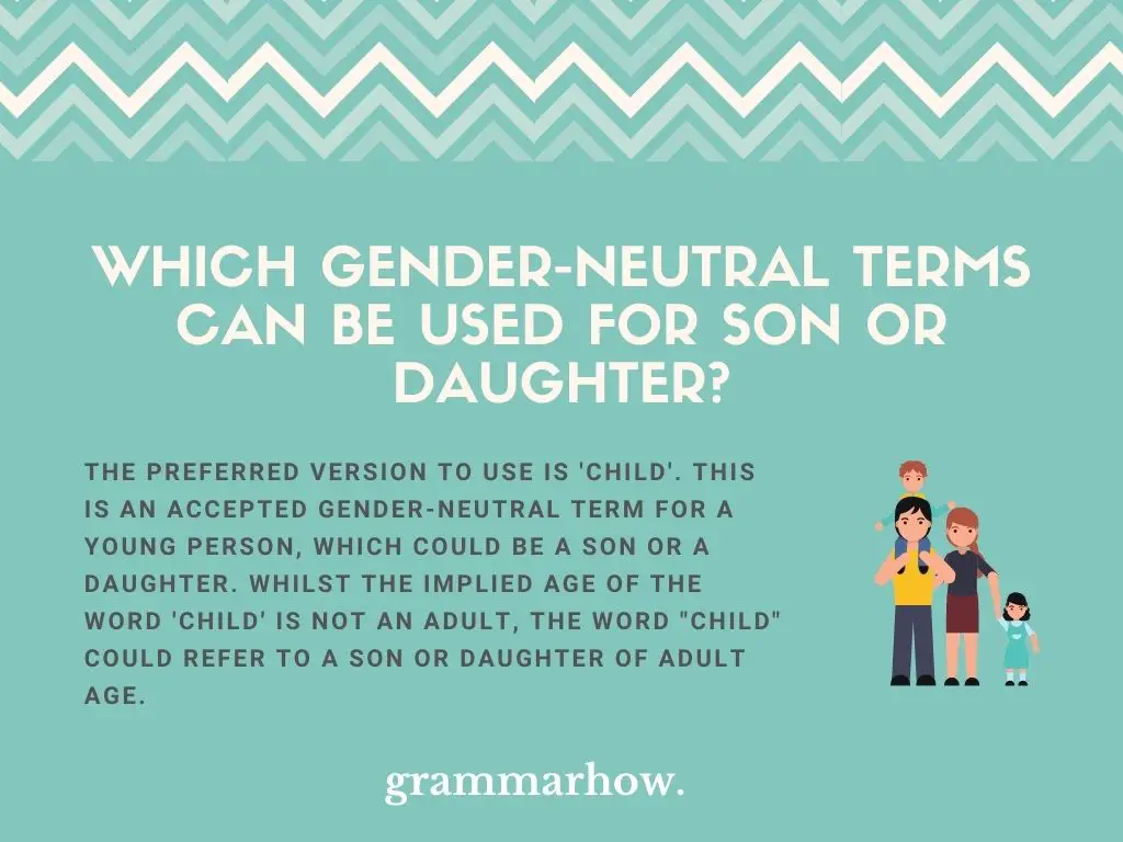 Gender-Neutral Terms For Son Or Daughter