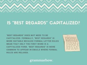 is best regards capitalized at the end of an email