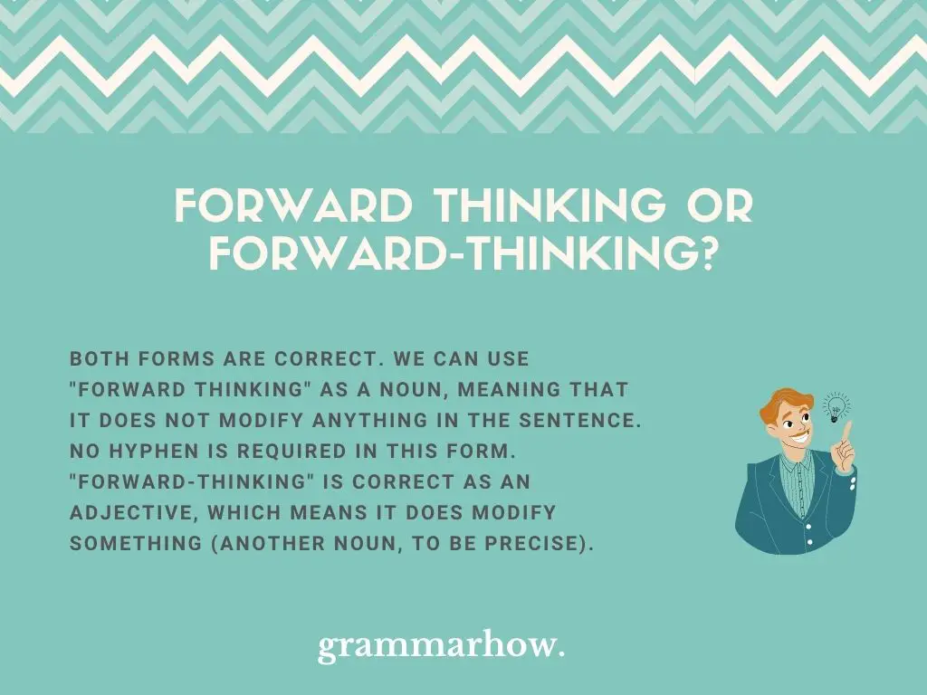 Forward thinking or Forward-thinking?