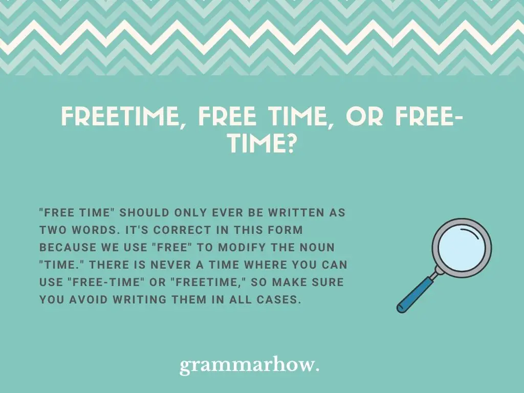 Freetime, Free time, or Free-time?