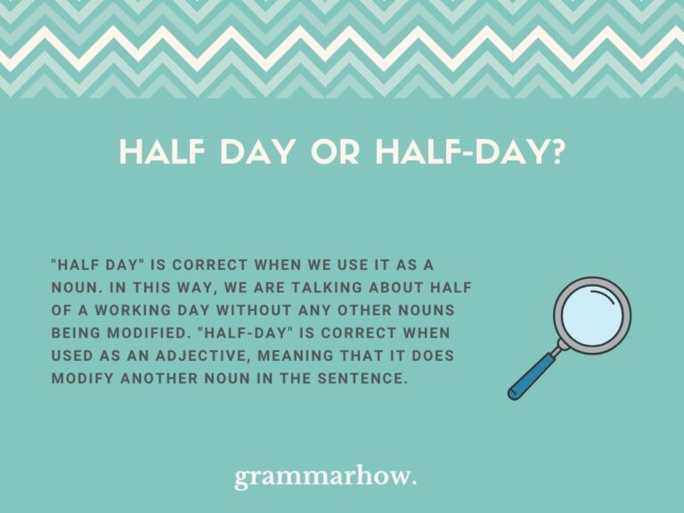 Half Day Or Half day Helpful Examples 