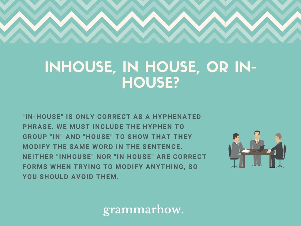 Inhouse, In house, or In-house