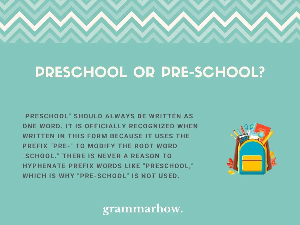Preschool or Pre-school?