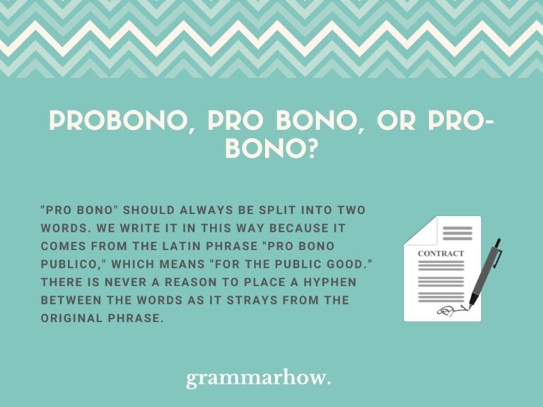 Probono, Pro bono, or Probono? (Helpful Examples)