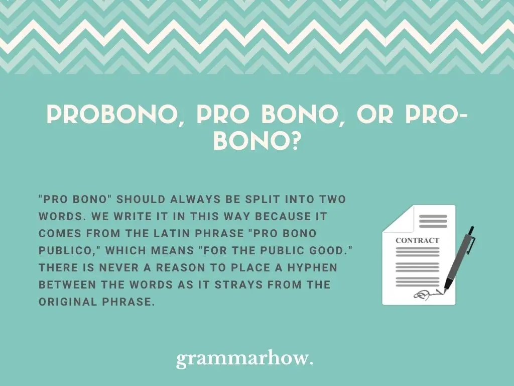 Probono, Pro bono, or Pro-bono?