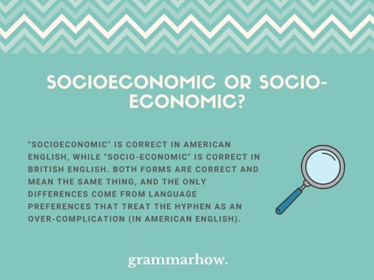 Socioeconomic Or Socio economic Helpful Examples 