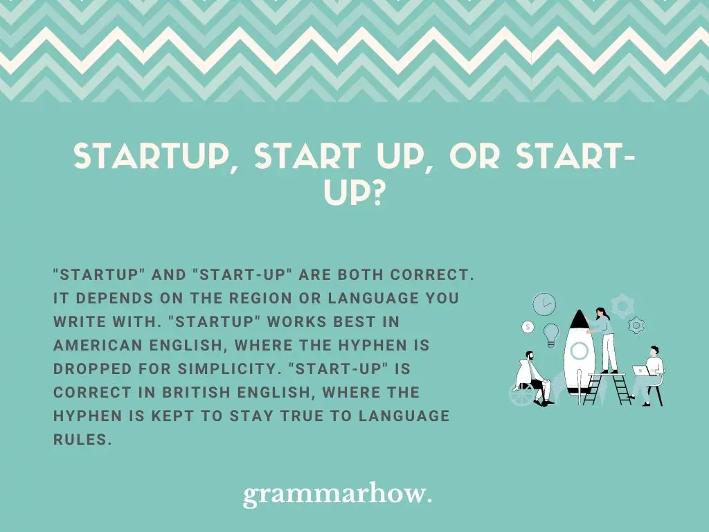 Startup, Start up, or Start-up?
