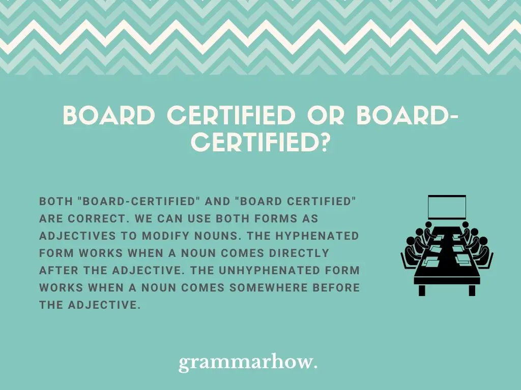 Board certified or Board-certified?