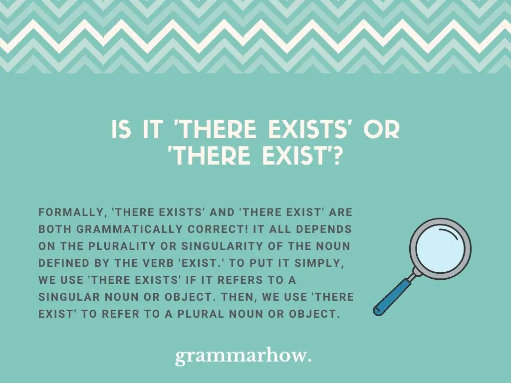 There Exists vs. There Exist