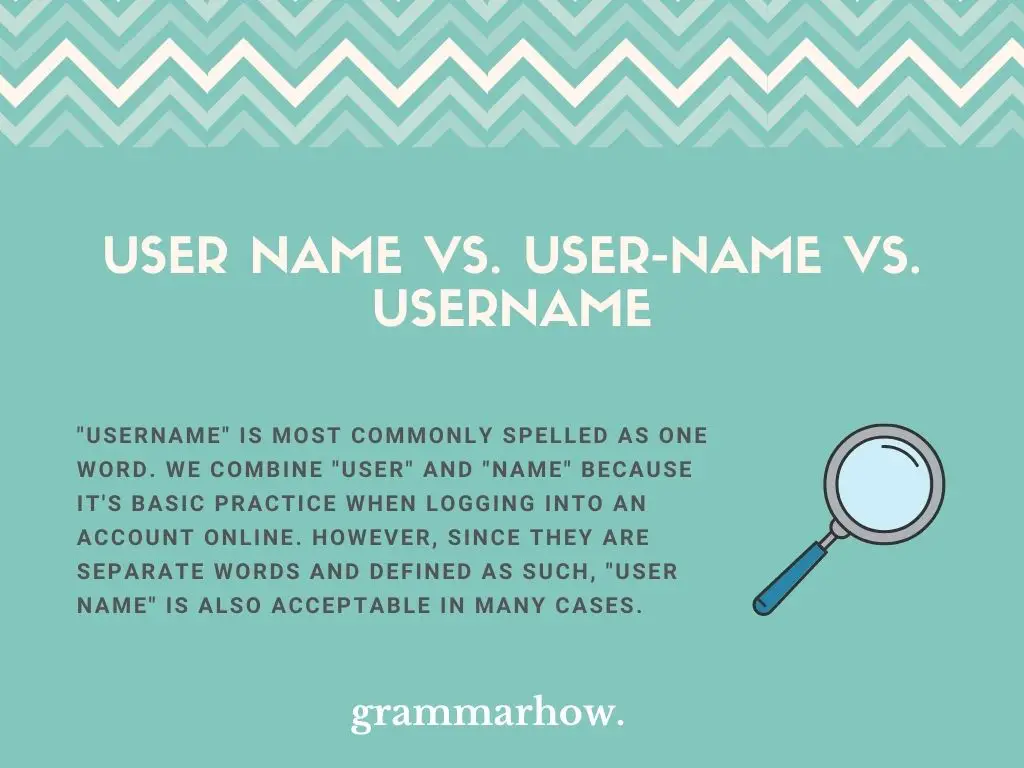 Username, User Name, User-Name