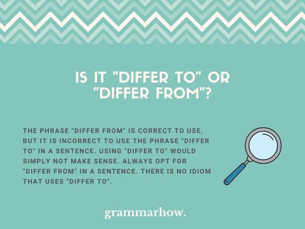 differ to or differ from