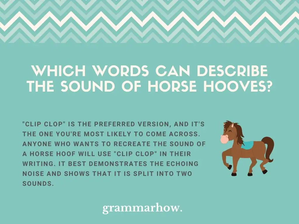 horse hooves sound words