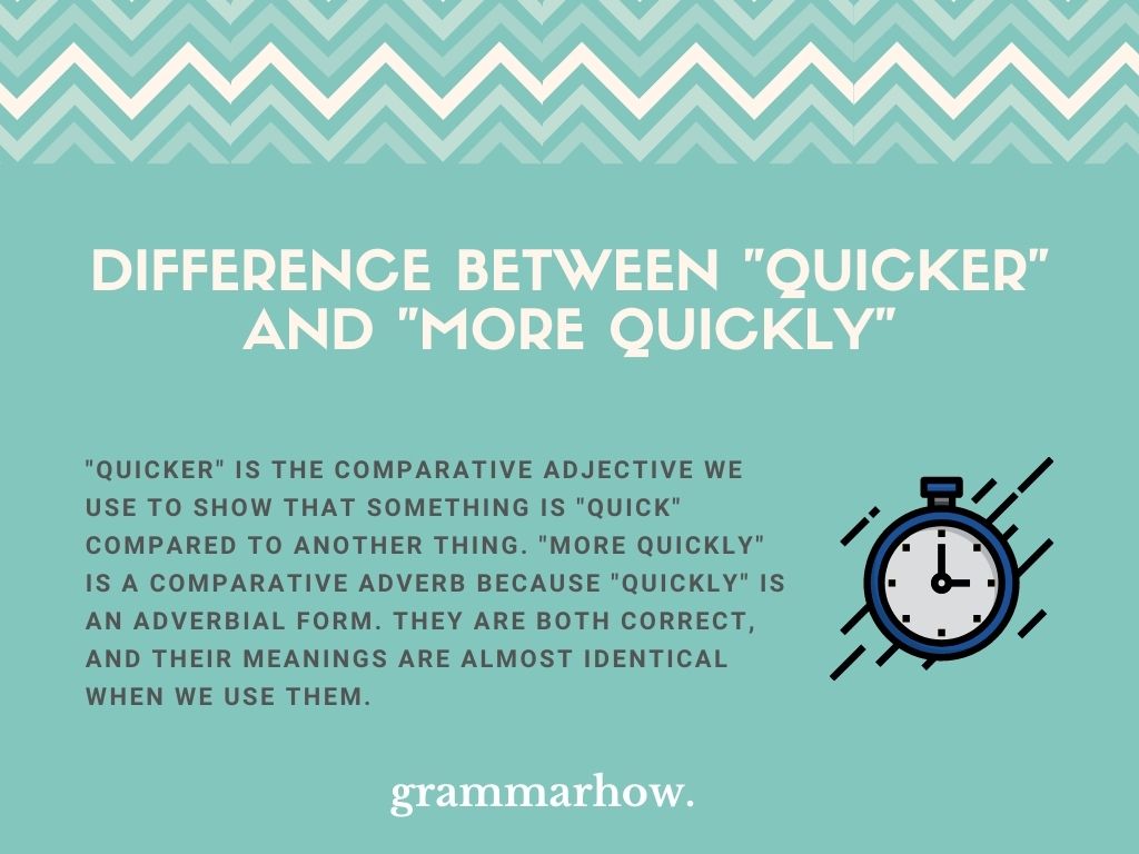 quicker vs more quickly