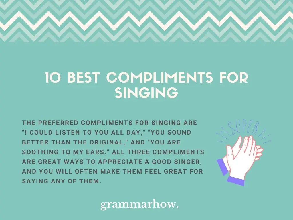 Best Compliments For Singing