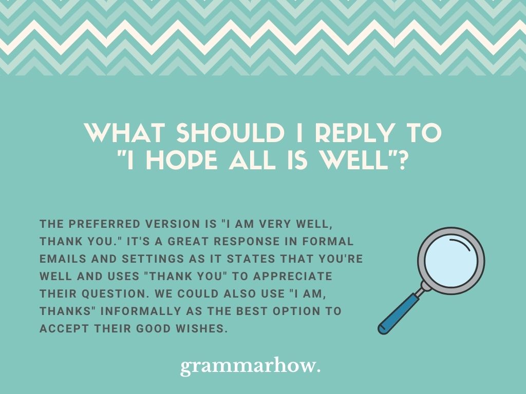 12 Best Replies To I Hope All Is Well Formal Friendly 