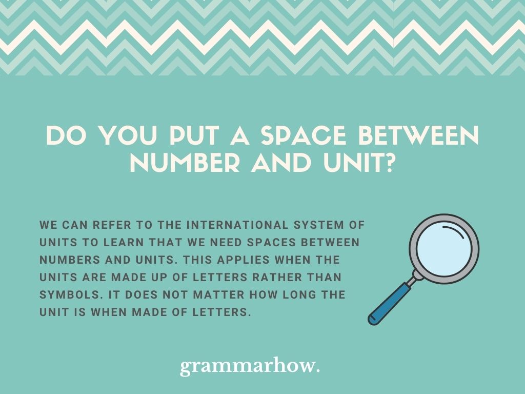 Do You Put A Space Between Number And Unit Full Explanation