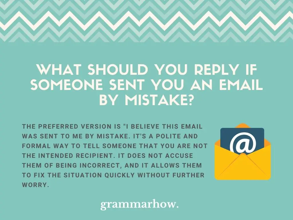 Formal Replies if Someone Sent You an Email by Mistake